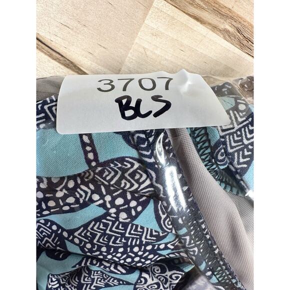 Lands Ends Women 2 Piece Tankini Swimsuit Set Size 24W Blue Floral Paisley - Picture 8 of 8